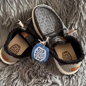 Hey Dude women’s Slip ons - Black and Gray